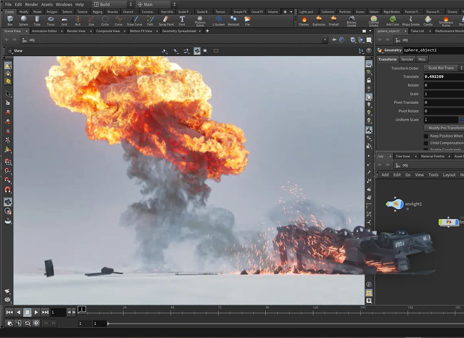 Simulation d'explosion 3D